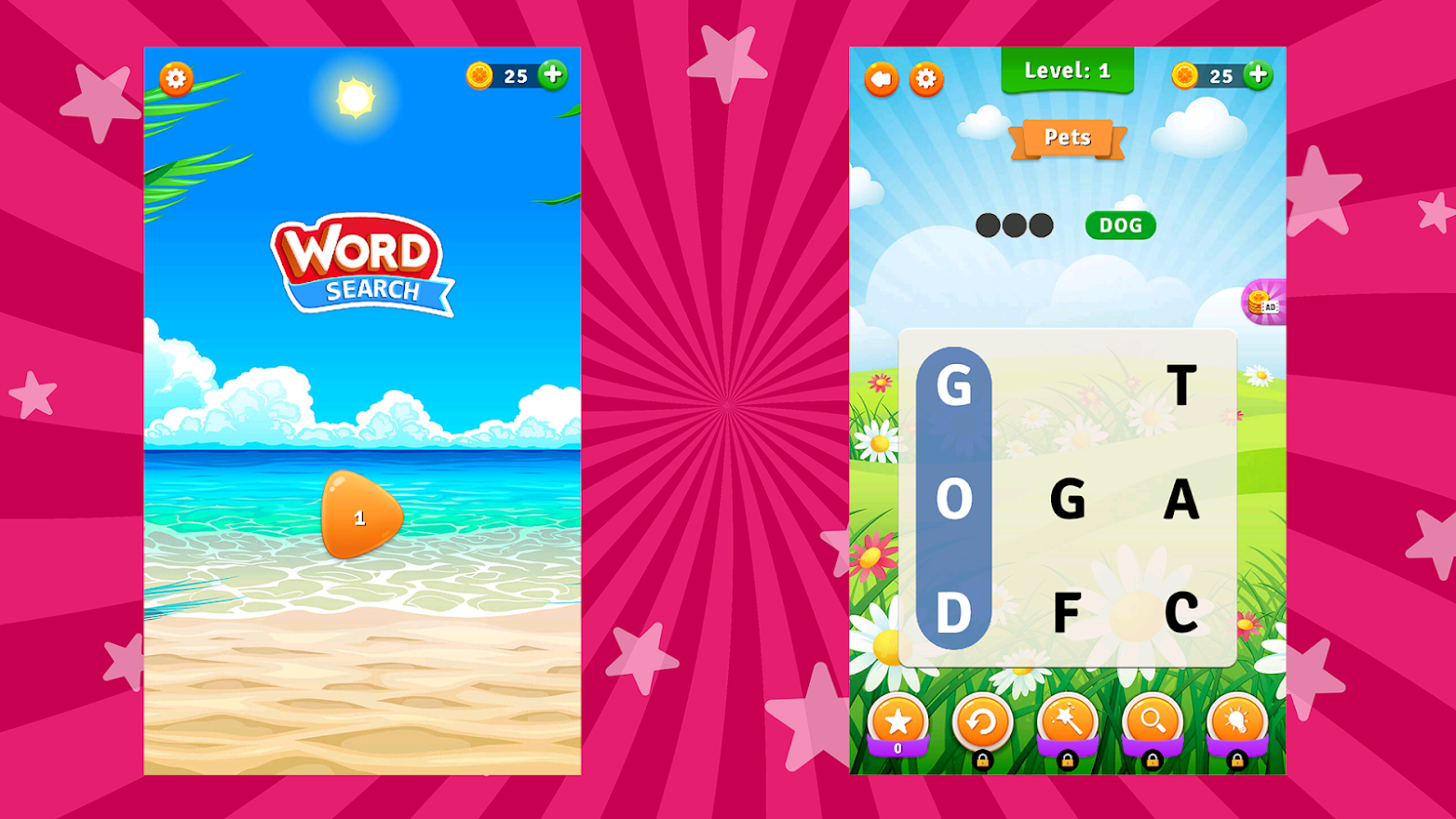 Daily challenge card in bright game style